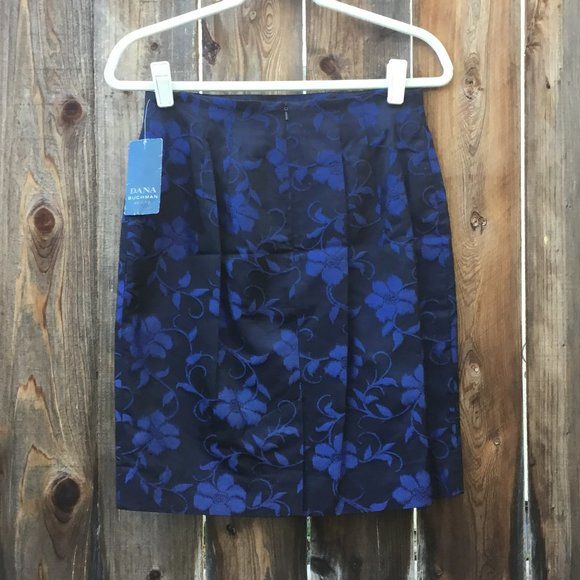 Dana Buchman 100% Silk Brocade Skirt 10P - Picture 2 of 9